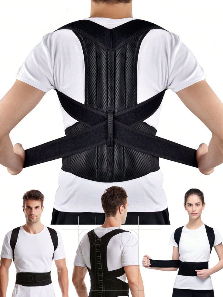 Free Size Posture Corrector For Men And Women Back Support Belt Back Pain Back Straight And Shoulder Support Belt (Universal Size) (Metallic Belt) (Posture Corrector Belt)