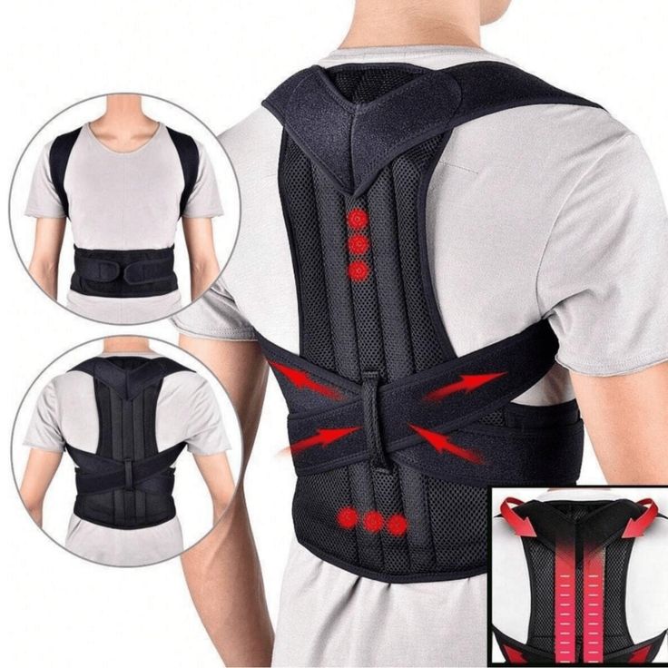 Free Size Posture Corrector For Men And Women Back Support Belt Back Pain Back Straight And Shoulder Support Belt (Universal Size) (Metallic Belt) (Posture Corrector Belt)