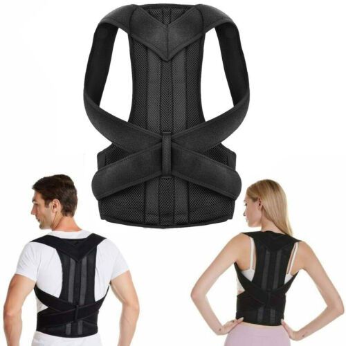 Free Size Posture Corrector For Men And Women Back Support Belt Back Pain Back Straight And Shoulder Support Belt (Universal Size) (Metallic Belt) (Posture Corrector Belt)